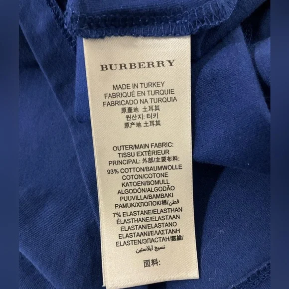 Burberry Navy 3/4 Sleeve Top - Picture 5 of 6